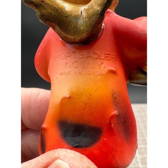 Kurts Adler Inc N Y MCM Orange Angel with Lantern Resin Ornament - Picture 3 of 4